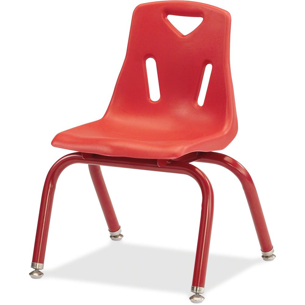 Jonti-Craft Berries Plastic Chair with Powder Coated Legs - Steel Frame - Four-legged Base - Red - Polypropylene - 1 Each. Picture 1