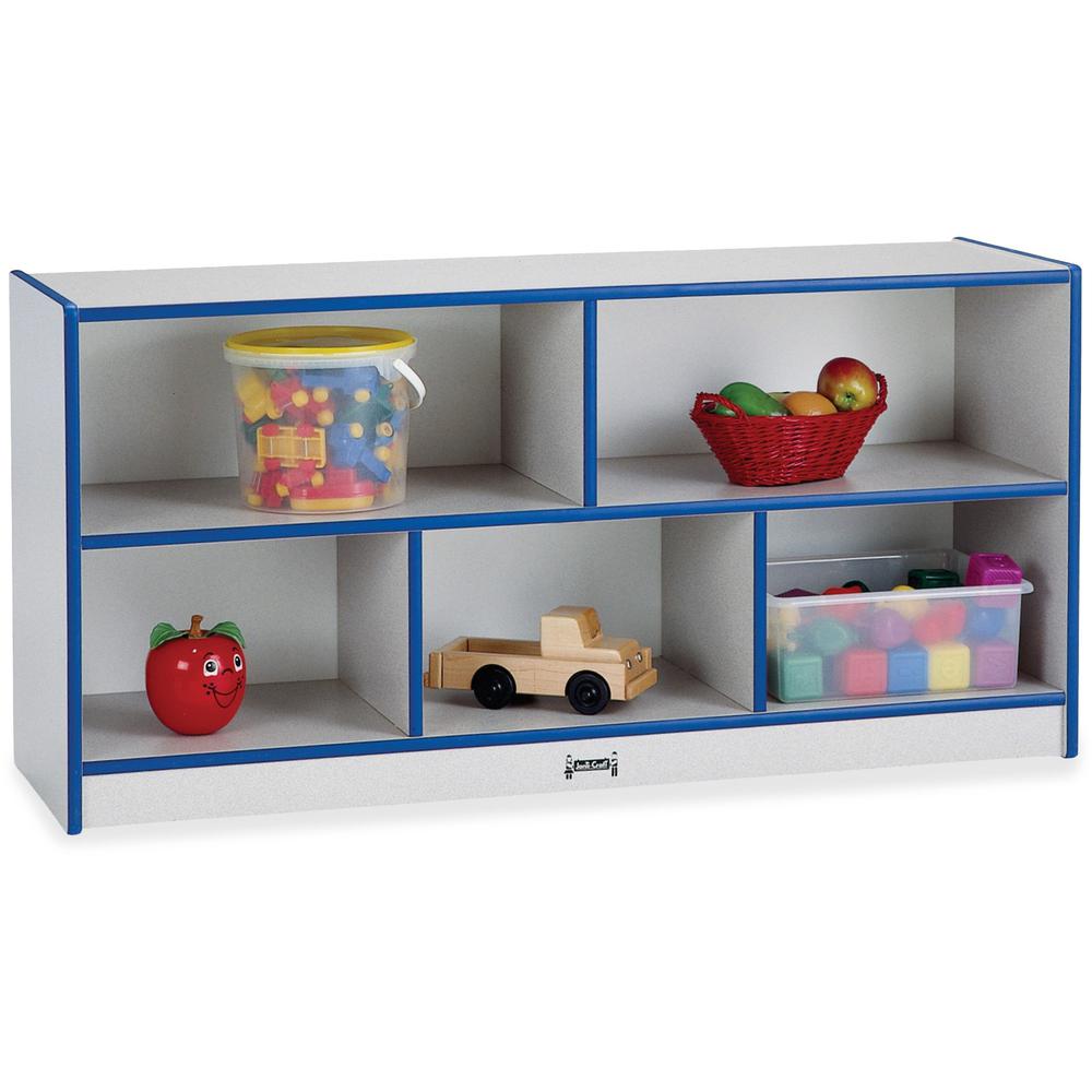 Jonti-Craft Rainbow Accents Toddler Single Storage - 24.5" Height x 48" Width x 15" Depth - Laminated, Durable - Blue - Rubber - 1 Each. Picture 1
