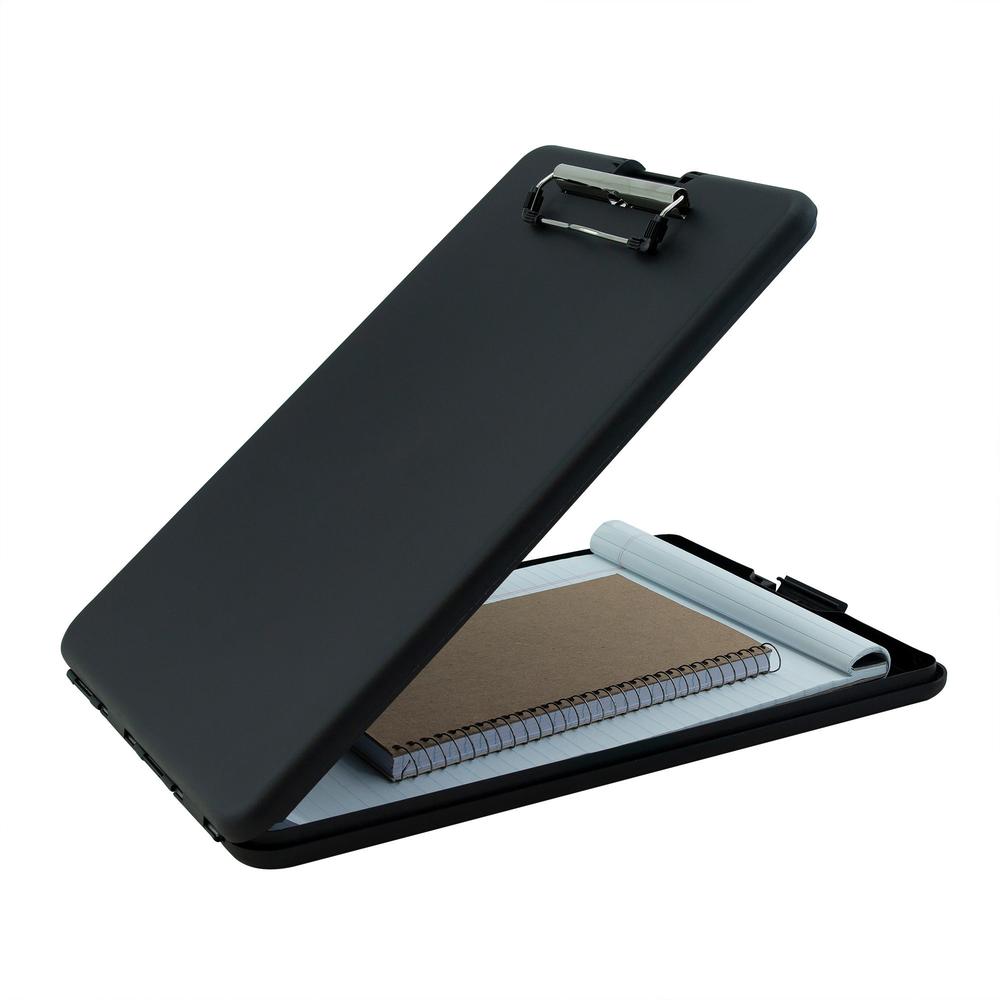 Saunders SlimMate Storage Clipboard - 0.50" Clip Capacity - 9 2/5" x 13 1/2" - Polypropylene - Black - 1 Each. Picture 1