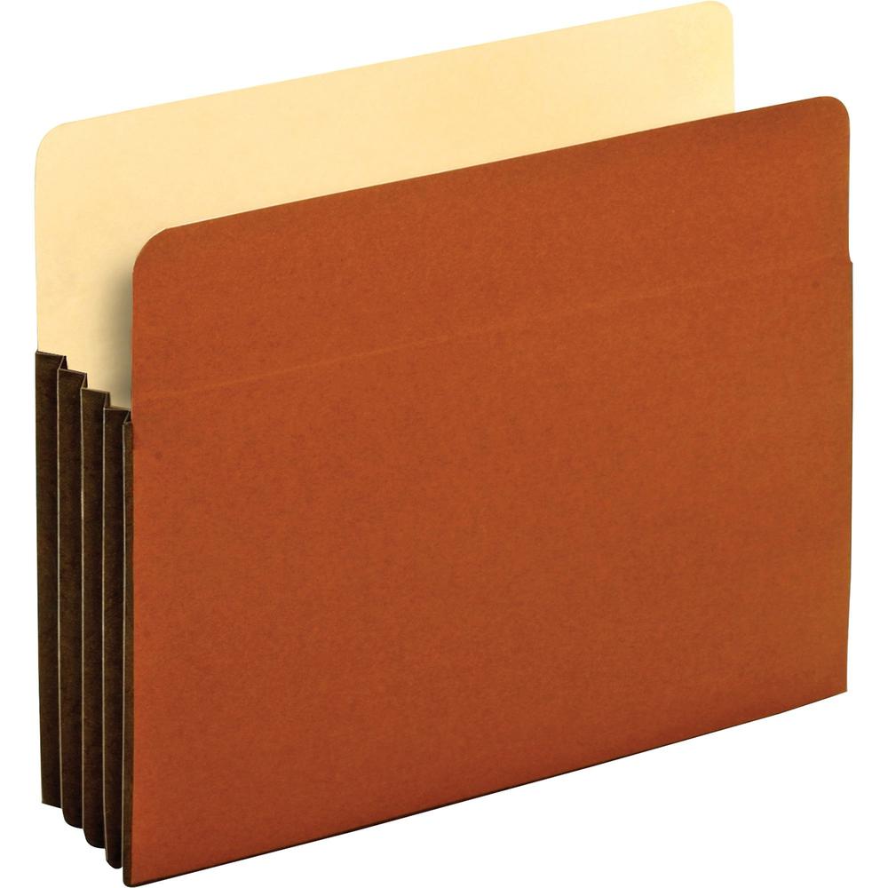 Pendaflex Letter Recycled Expanding File - 8 1/2" x 11" - 800 Sheets Capacity - 3 1/2" Expansion - Top Tab Location - 12.5 pt. - Redrope - Brown - Reinforced Gusset, Tear Resistant, Wear Resistant, Fl. Picture 1