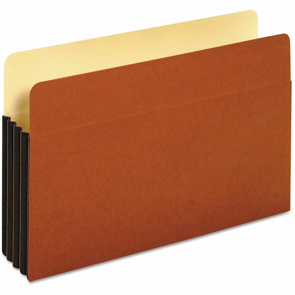 Pendaflex Legal Expanding File - 8 1/2" x 14" - 800 Sheets Capacity - 3 1/2" Expansion - Top Tab Location - 12.5 pt. - Redrope - Brown - Reinforced Gusset, Tear Resistant, Durable, Wear Resistant, Fla. Picture 1