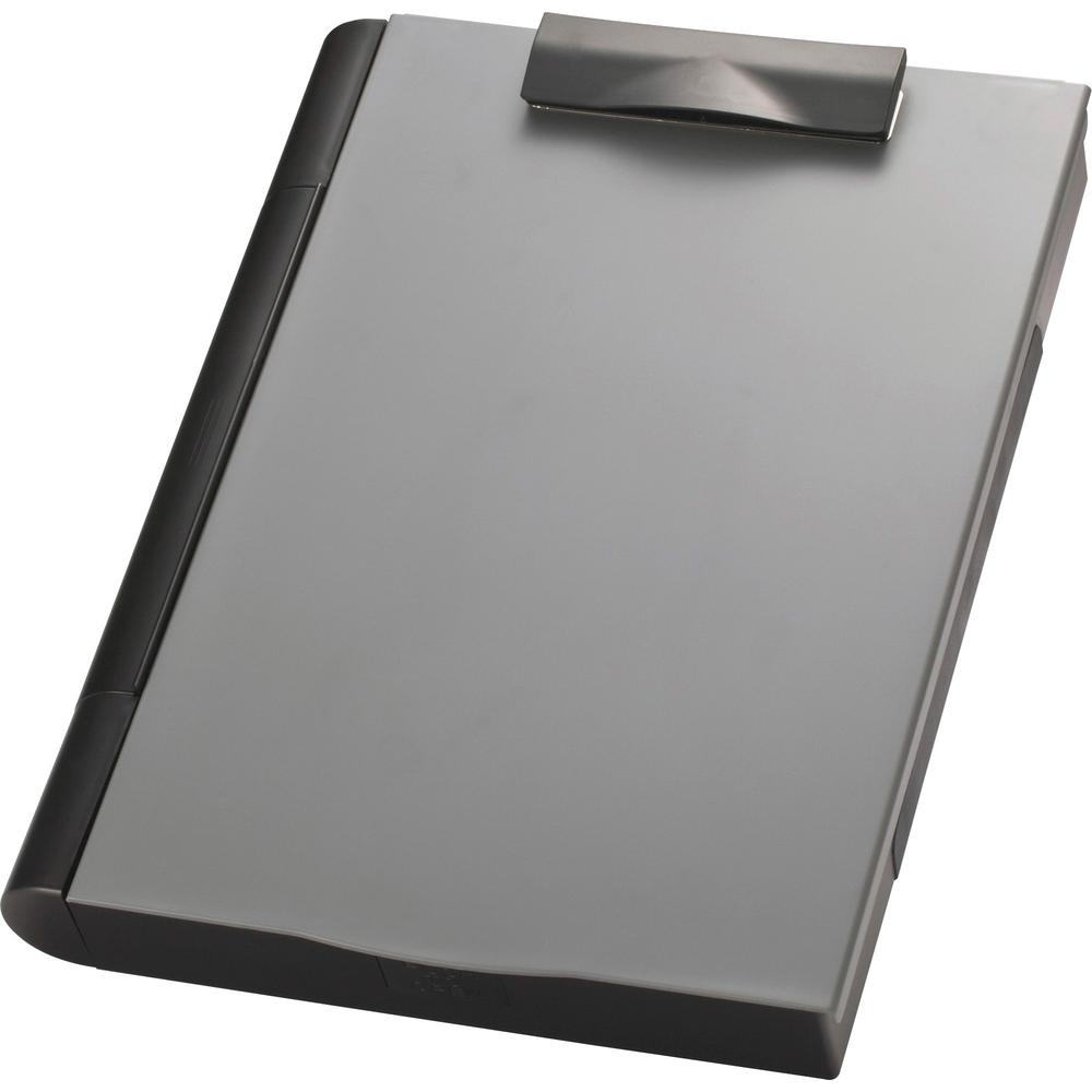 Officemate Double Storage Top-opening Form Holder - 0.75" Clip Capacity - Top Opening - 9" x 12" - Plastic - Gray - 1 Each. Picture 1