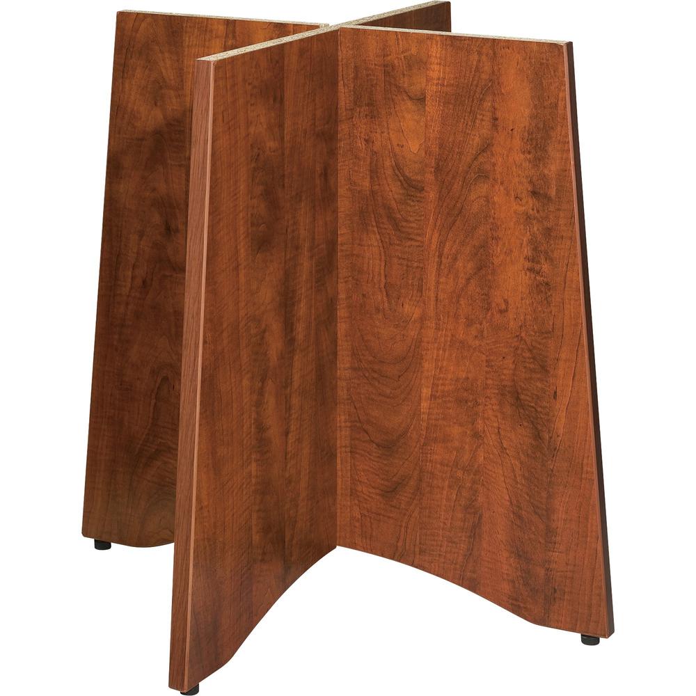 Lorell Essentials Round Conference Table Base - 29" Height x 29.5" Width x 29.5" Depth - Material: Wood - Finish: Cherry, Laminate - Sturdy - 1 Each. Picture 1