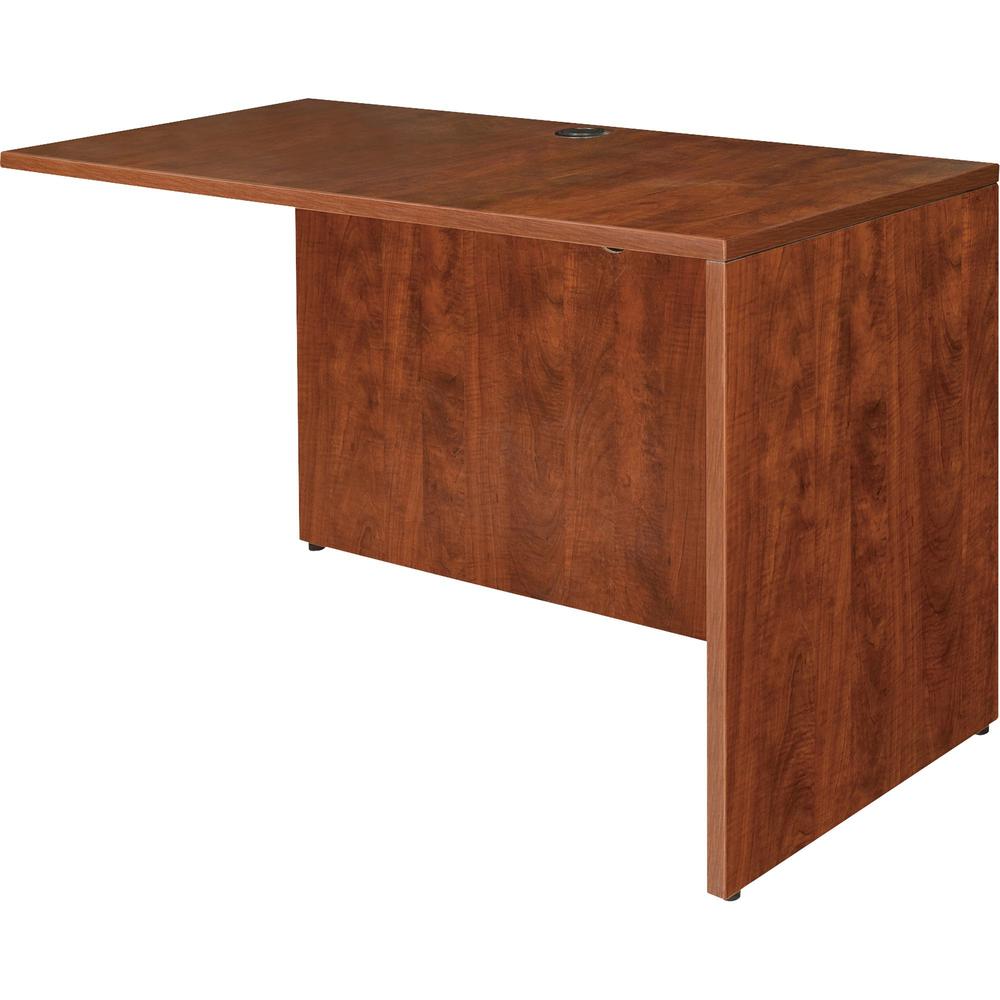 Lorell Essentials Series Return Shell - 29.5" Height x 47.3" Width x 23.6" Depth - Finish: Cherry, Laminate - Grommet, Modesty Panel - 1 Each. Picture 1