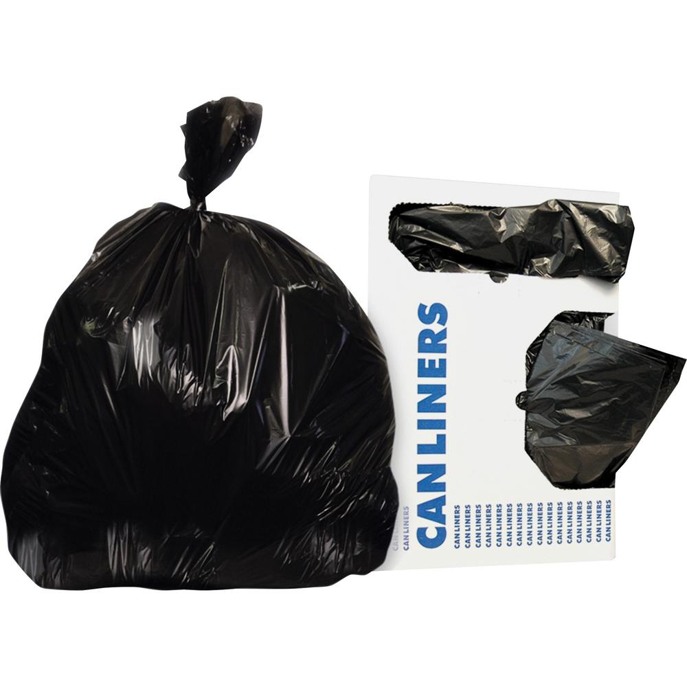 Heritage Low-density Dark Can Liner - 56 gal Capacity - 43" Width x 47" Length - 2 mil (51 Micron) Thickness - Low Density - Black - Resin - 100/Carton - Can - Recycled. Picture 1