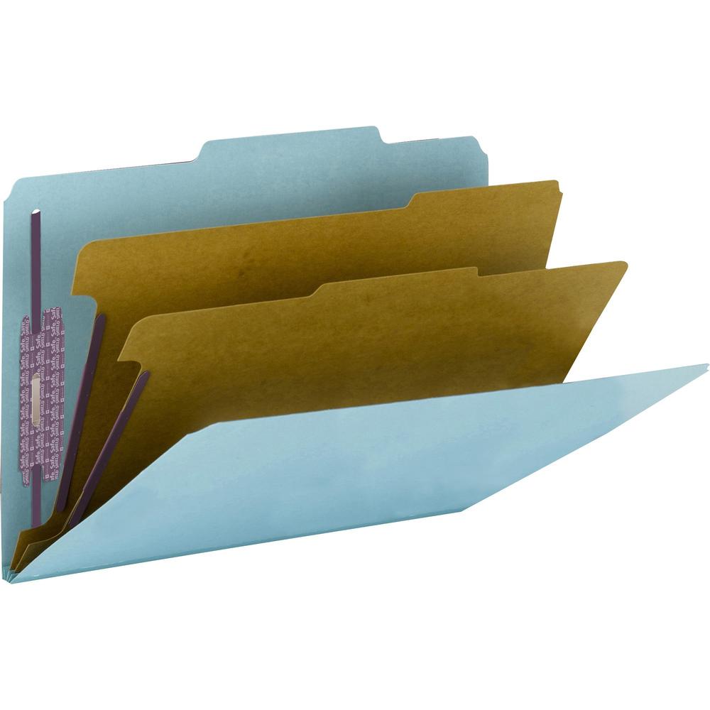 Smead Premium Pressboard Classification Folders with SafeSHIELD&reg; Coated Fastener Technology - Legal - 8 1/2" x 14" Sheet Size - 2" Expansion - 6 Fastener(s) - 2" Fastener Capacity for Folder, 1" F. Picture 1
