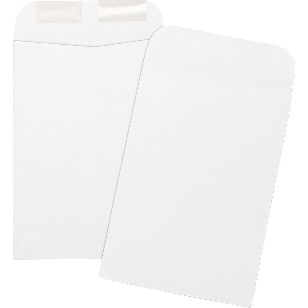 Business Source Durable Open-End Catalog Envelopes - Catalog - #1 3/4 - 6 1/2" Width x 9 1/2" Length - 24 lb - Gummed - White - Wove - 1 Box. Picture 1