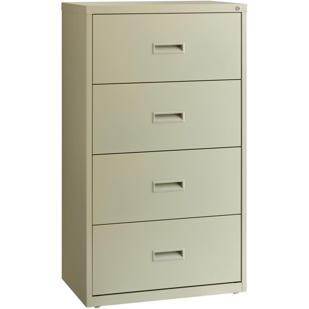 Lorell Value Lateral File - 4-Drawer - 30" Width x 18.6" Depth x 52.5" Height - 4 x Drawer(s) for File - A4, Legal, Letter - Interlocking, Adjustable Glide, Ball-bearing Suspension, Label Holder - Put. Picture 1