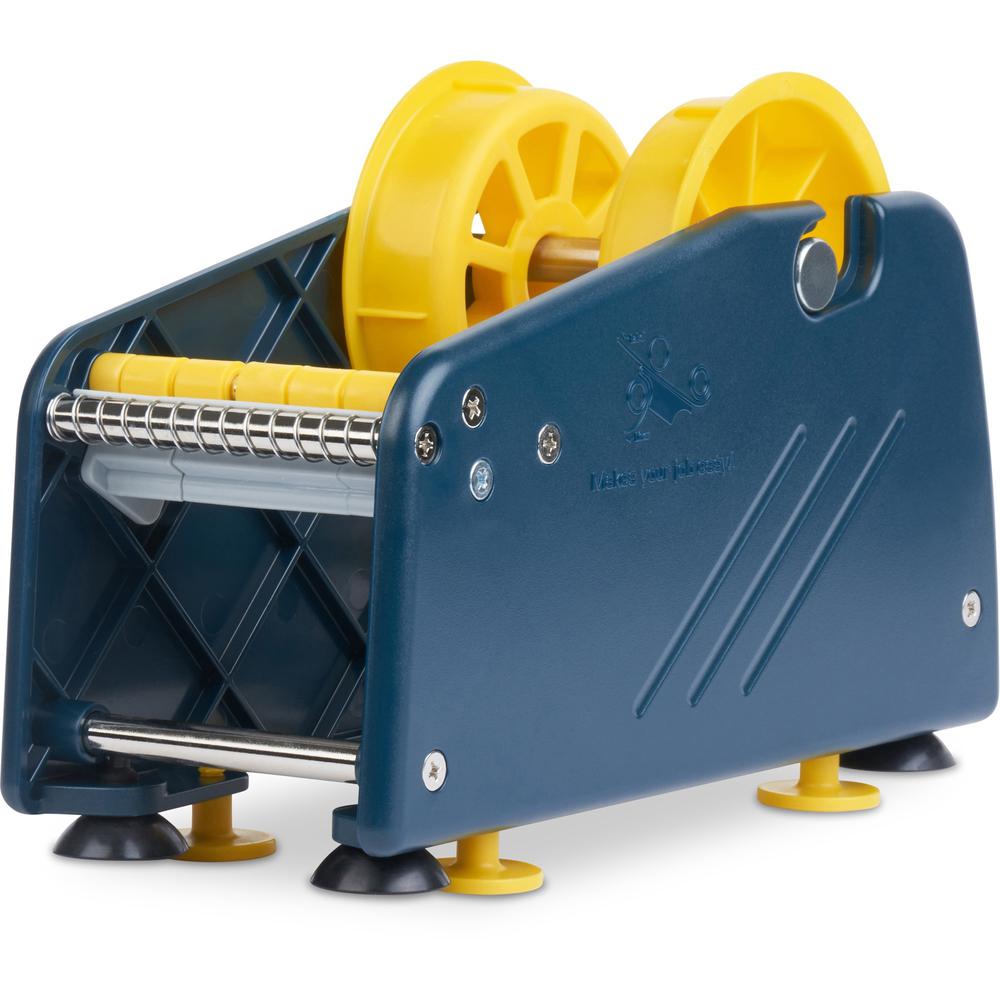 Tatco Mailing Seal/Shipping Label Dispenser - Manual - 3.50" Width x 8.50" Length - 3" Core Diameter - 2 Adapter - Blue. Picture 1