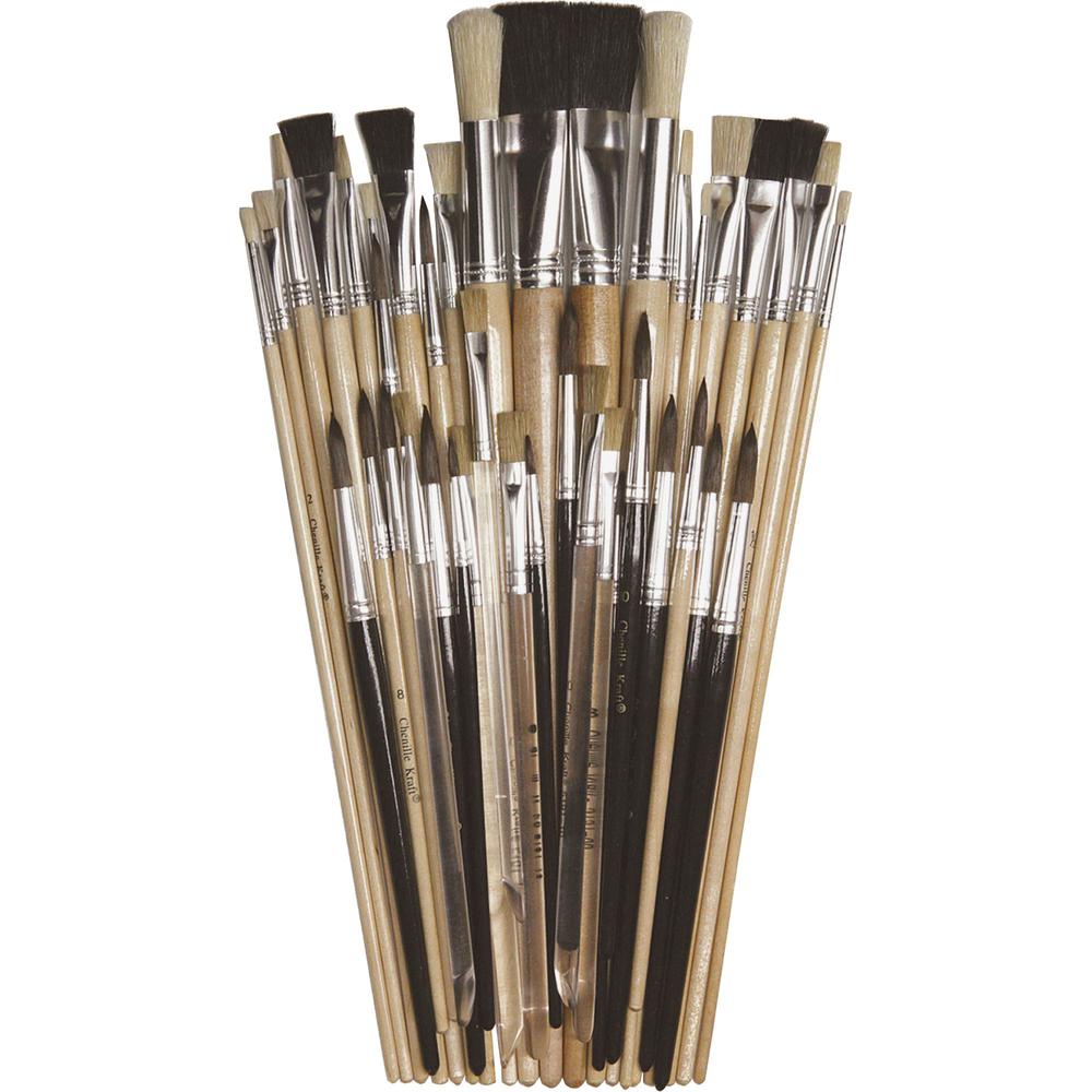 Creativity Street Colossal Crafts Brush Assortment - 1 Brush(es) - Aluminum Ferrule. Picture 1