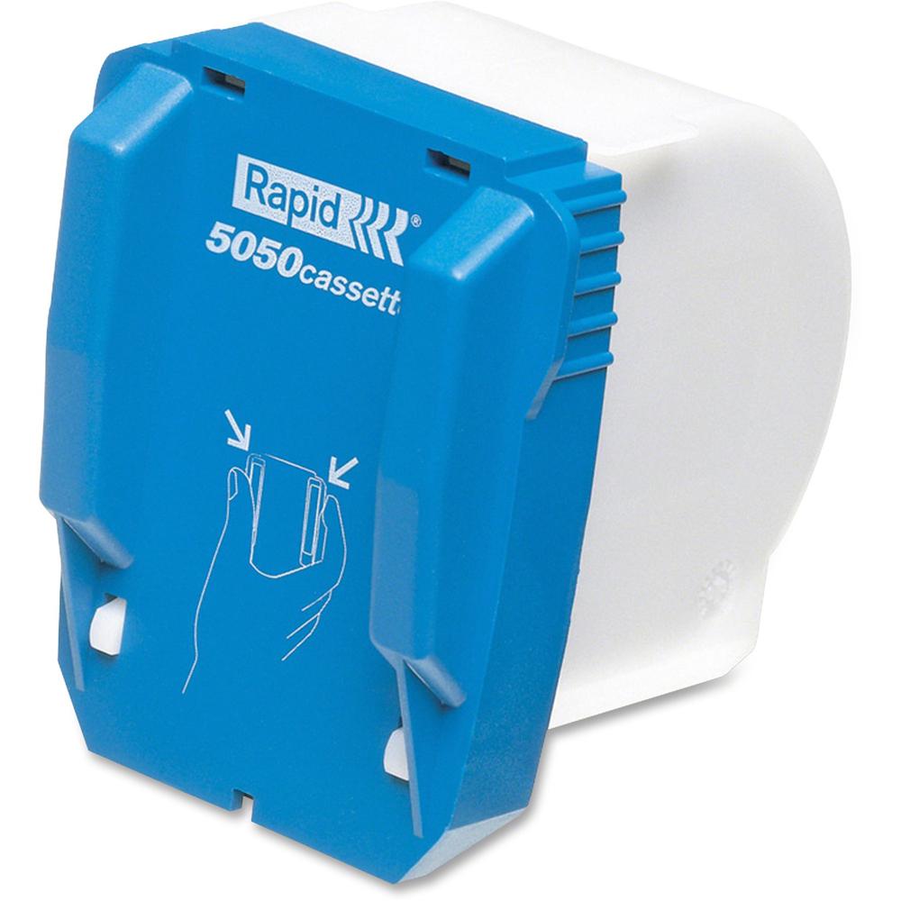 Rapid 5050e Staple Cartridge - 5000 Per Cartridge - 5/32" Leg - 1/2" Crown - Holds 60 Sheet(s) - for Paper - Silver5000 / Box. Picture 1