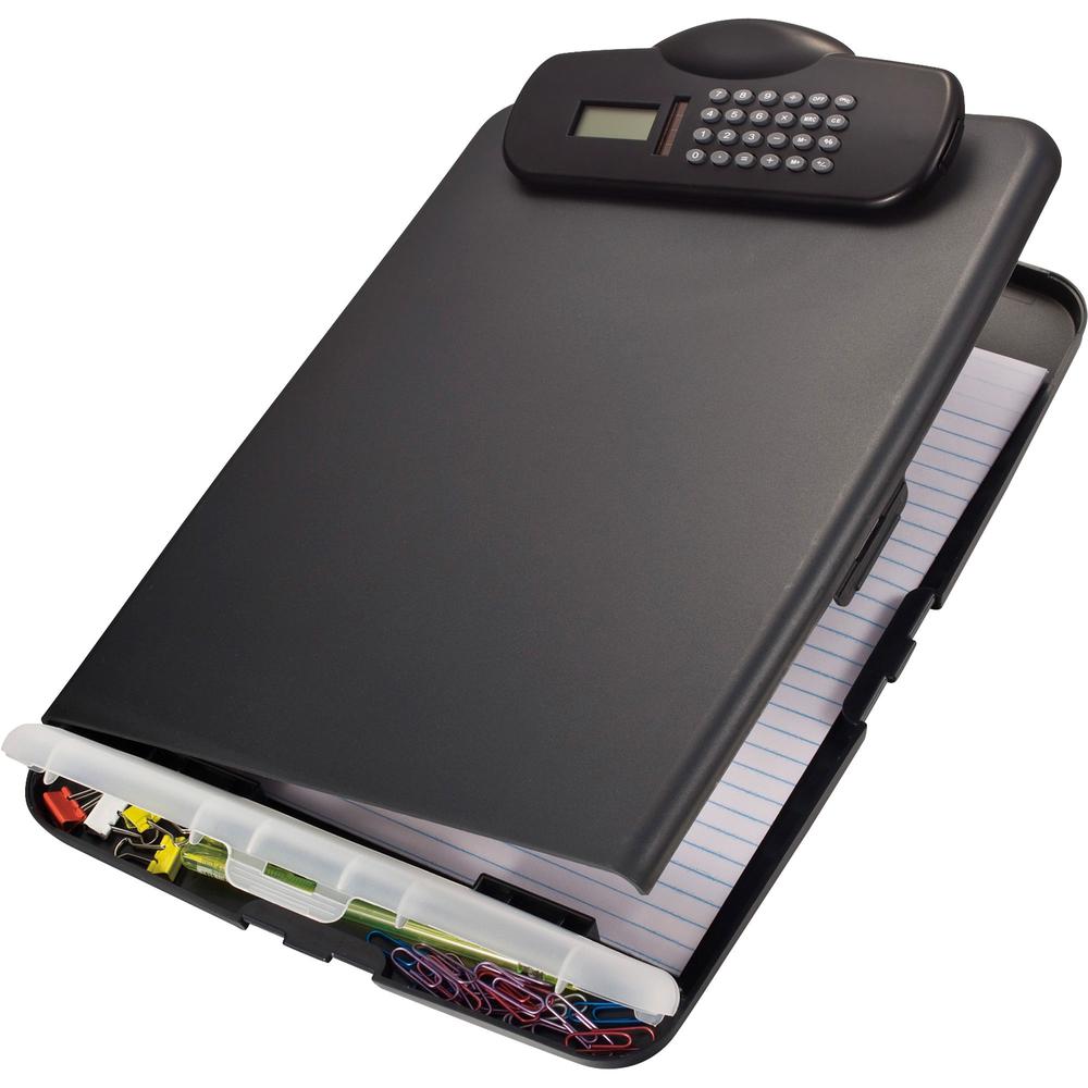 Officemate Slim Clipboard Storage Box with Calculator - 10" x 14 1/2" - 1 Each. Picture 1