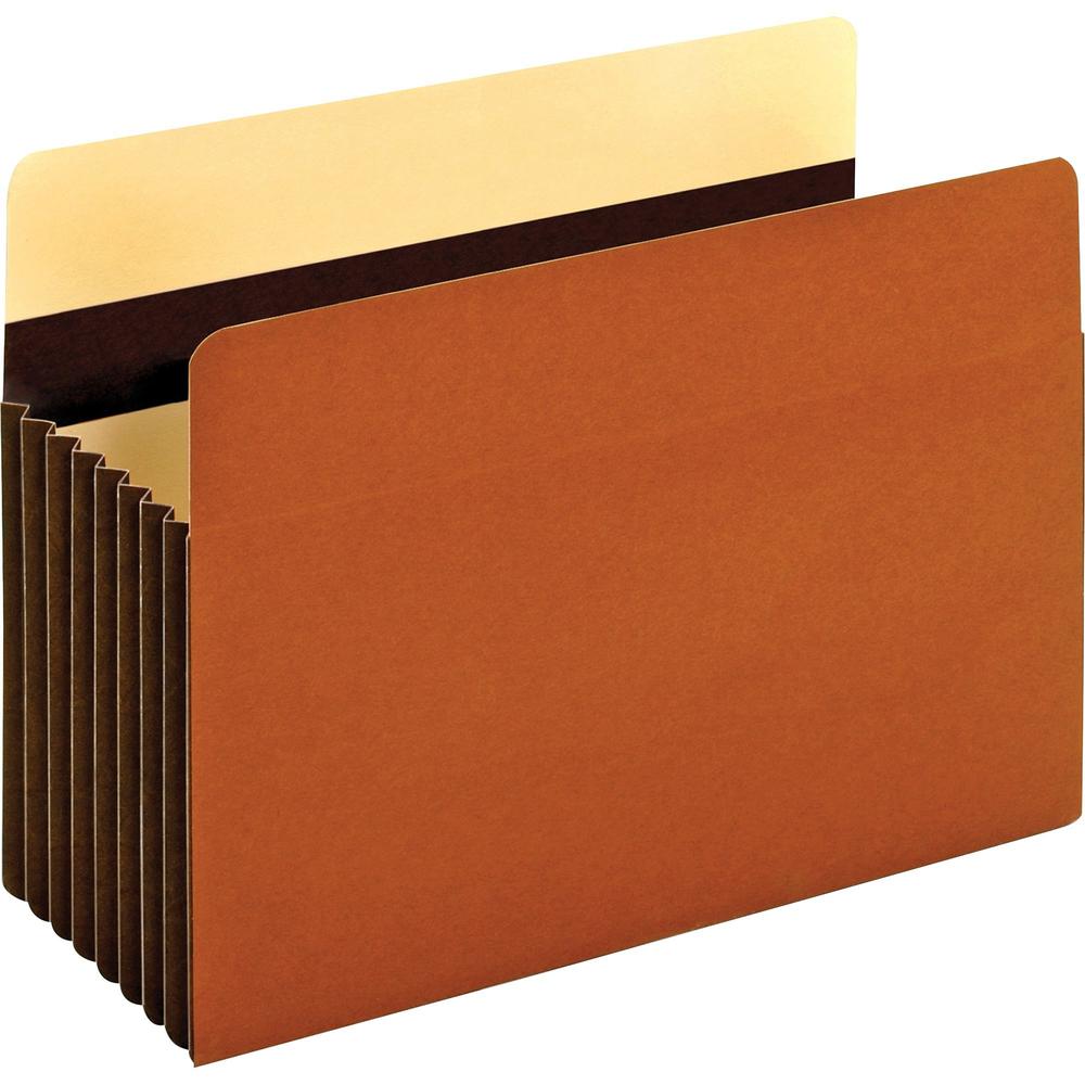 Pendaflex Legal Recycled Expanding File - 8 1/2" x 14" - 1600 Sheet Capacity - 7" Expansion - Tyvek, Redrope, Redrope - Brown - 10% Recycled - 5 / Box. Picture 1