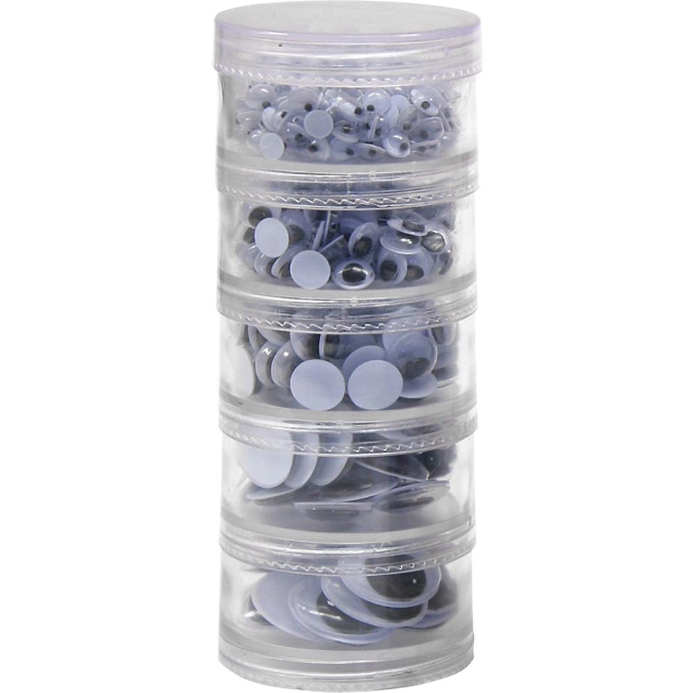 Creativity Street Storage Stacker Wiggle Eyes - Craft - 560 Piece(s) - 560 / Set - Assorted. Picture 1