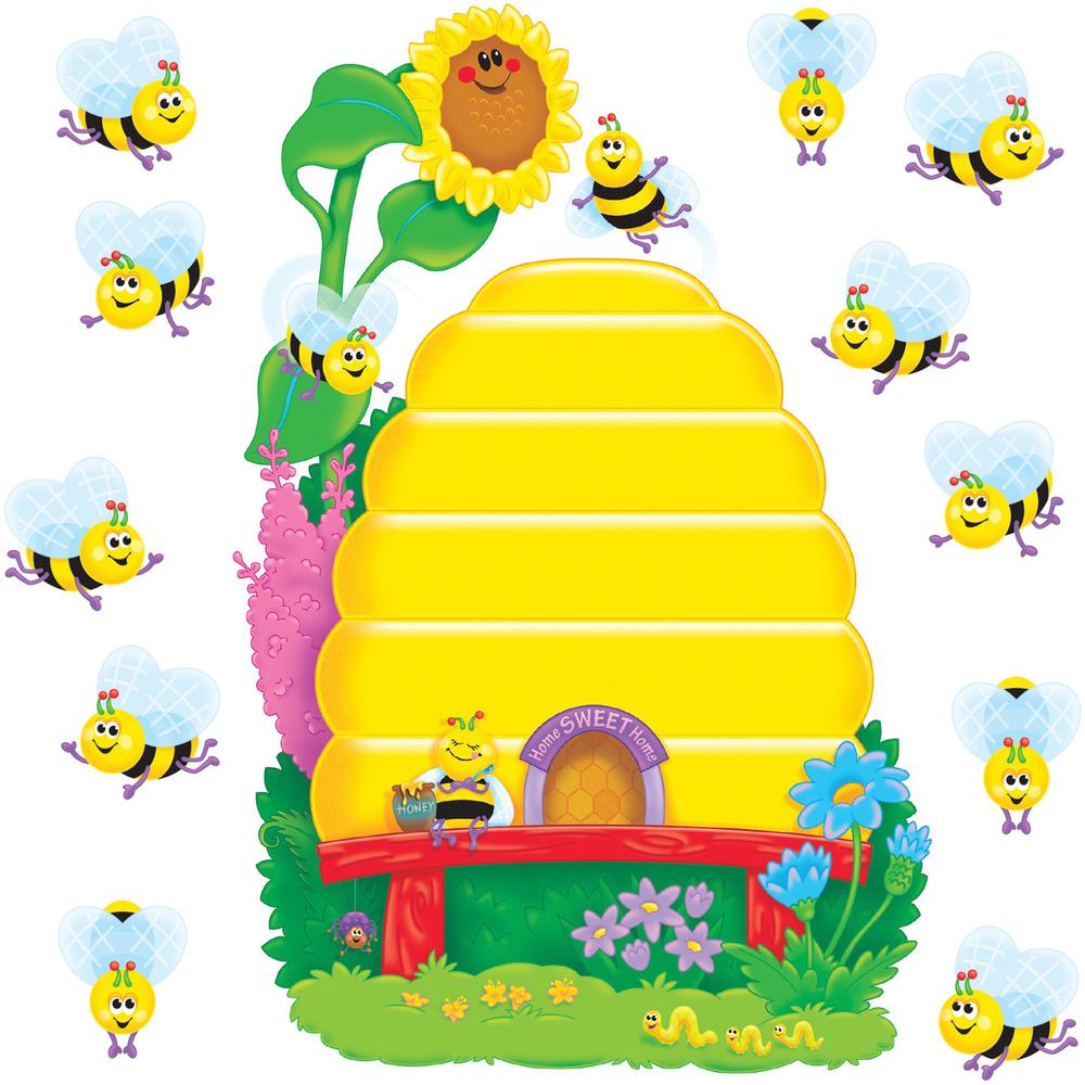 Trend Busy Bees Job Chart Bulletin Board Set - 36 x Bee, Beehive Shape - Multicolor - 1 / Set. Picture 1