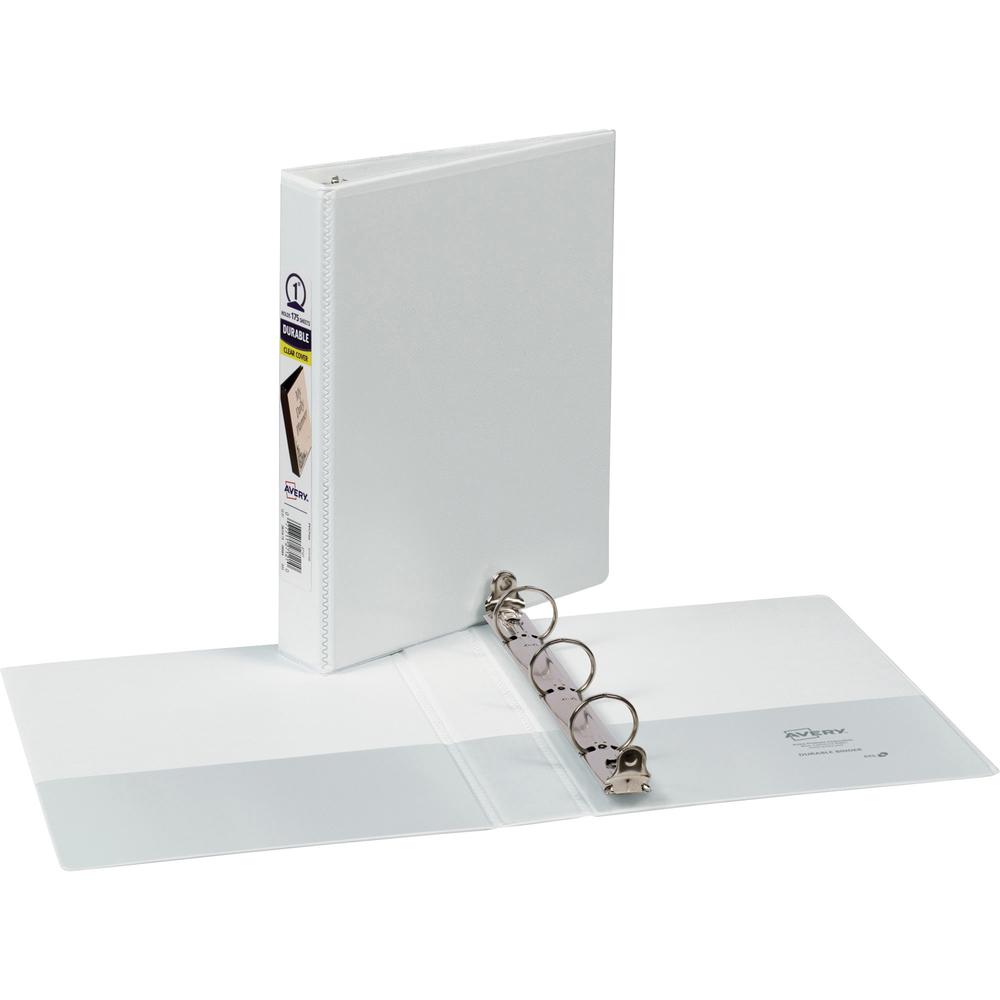 Avery&reg; Mini Durable View Binder - DuraHinge - 1" Binder Capacity - Half-letter - 5 1/2" x 8 1/2" Sheet Size - 175 Sheet Capacity - Round Ring Fastener(s) - 2 Pocket(s) - Polypropylene - Recycled -. Picture 1