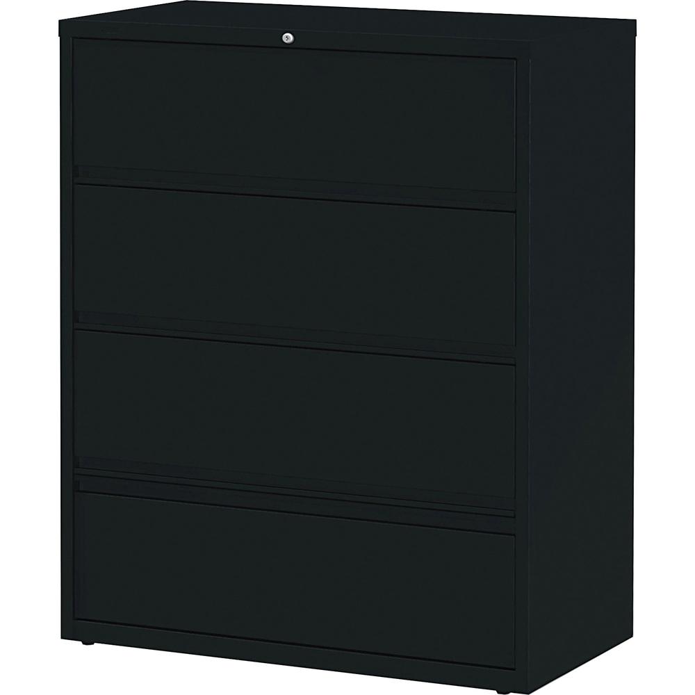 Lorell Fortress Series Lateral File - 42" Width x 18.6" Depth x 52.5" Height - 4 x Drawer(s) for File - Letter, A4, Legal - Leveling Glide, Heavy Duty, Recessed Handle, Ball-bearing Suspension, Interl. Picture 1