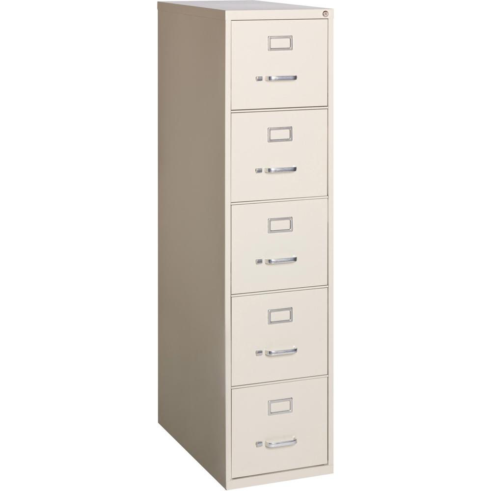 Lorell Fortress Series 26-1/2" Commercial-Grade Vertical File Cabinet - 15" Width x 26.5" Depth x 61" Height - 5 x Drawer(s) for File - Letter - Vertical - Ball-bearing Suspension, Heavy Duty, Securit. Picture 1