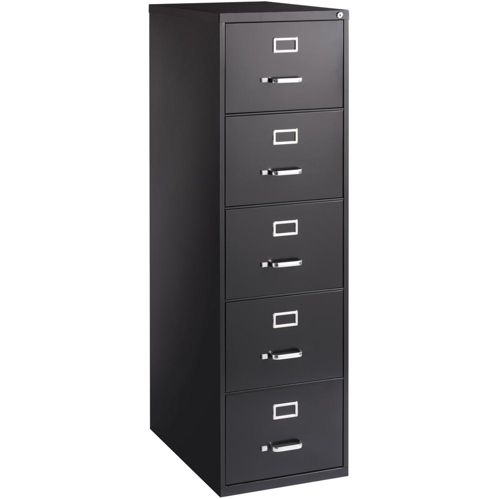 Lorell Fortress Series 26-1/2" Commercial-Grade Vertical File Cabinet - 18" Width x 26.5" Depth x 61" Height - 5 x Drawer(s) for File - Legal - Vertical - Heavy Duty, Security Lock, Ball-bearing Suspe. Picture 1