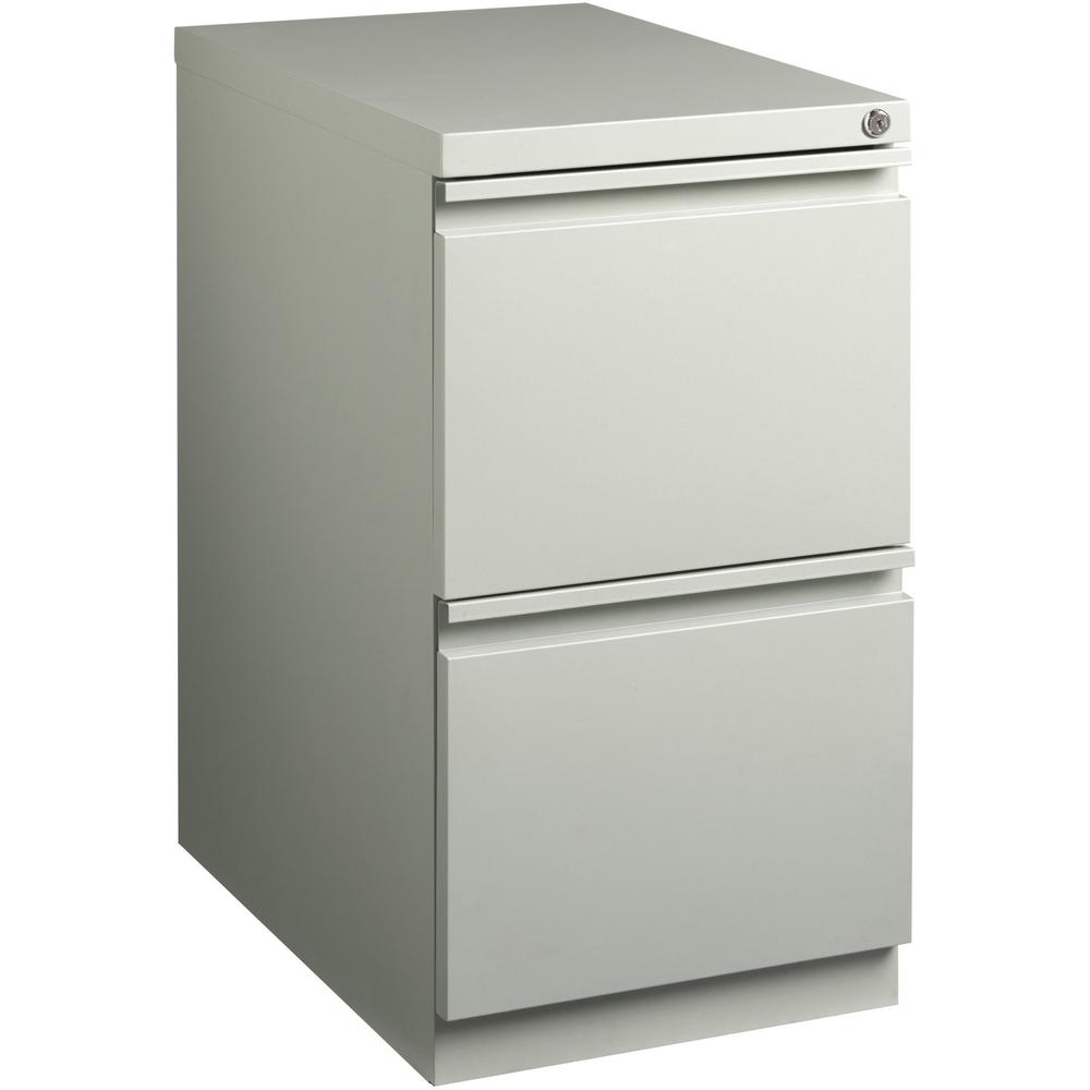 Lorell 23" File/File Mobile File Cabinet with Full-Width Pull - 15" Width x 22.9" Depth x 27.7" Height - 2 x Drawer(s) for File - Letter - Vertical - Ball-bearing Suspension, Security Lock, Recessed H. Picture 1