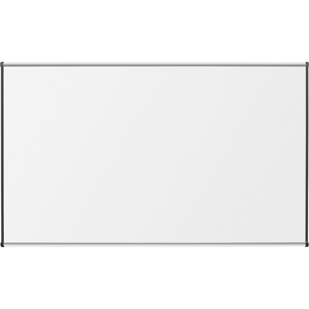 Lorell Dry-Erase Marker Board - 96" (8 ft) Width x 48" (4 ft) Height - Porcelain Enameled Steel Surface - Satin Aluminum Frame - Magnetic - Ghost Resistant - 1 Each. Picture 1