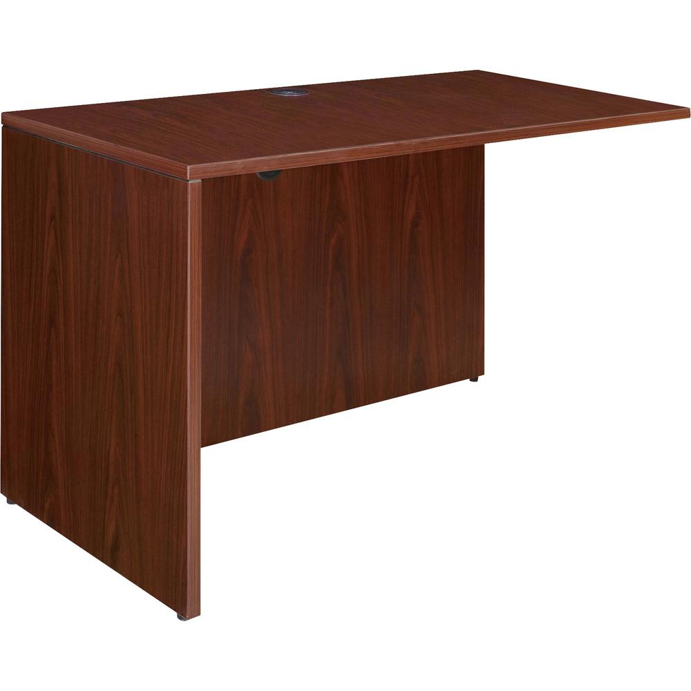 Lorell Essentials Series Return Shell - 29.5" Height x 41.6" Width x 23.6" Depth - Finish: Laminate, Mahogany - Leveling Glide - 1 Each. Picture 1