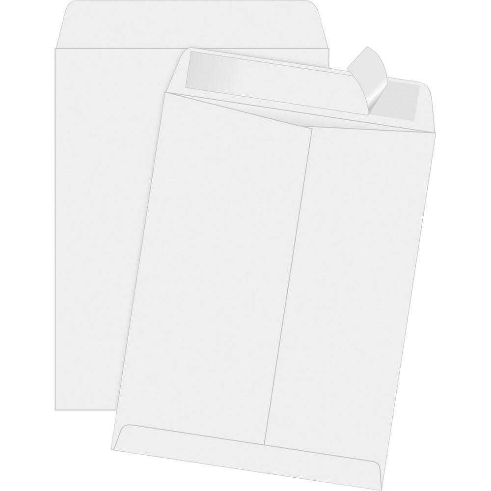 Quality Park 11-1/2 x 14-1/2 Catalog Envelopes with Self-Seal Closure - Catalog - 11 1/2" Width x 14 1/2" Length - 28 lb - Peel & Seal - Wove - 100 / Box - White. Picture 1
