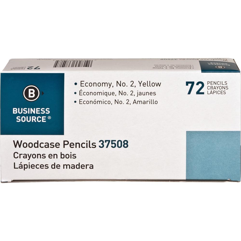Business Source Woodcase No. 2 Pencils - #2 - Yellow Wood Barrel - 1 Box. Picture 1