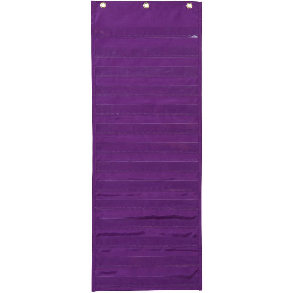 Pacon&reg; Dry Erase Activity Pocket Chart - 13" x 34" - 1 Chart - 14 Pockets - 14 Dry Erase Cards - English/Spanish Translated Title Card. Picture 1