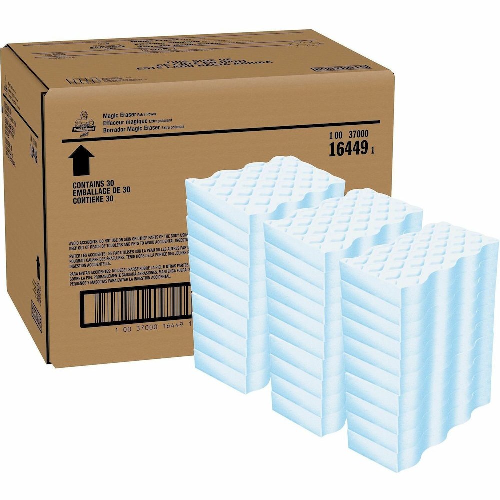 Mr. Clean Extra Durable Magic Eraser Cleaning Pads - For Wall, Floor, Baseboard, Blinds, Door, Stove Top, Refrigerator, Switch Plate - Pad - Recommended For: Dirt Remover, Scuff Mark Remover, Grease R. Picture 1