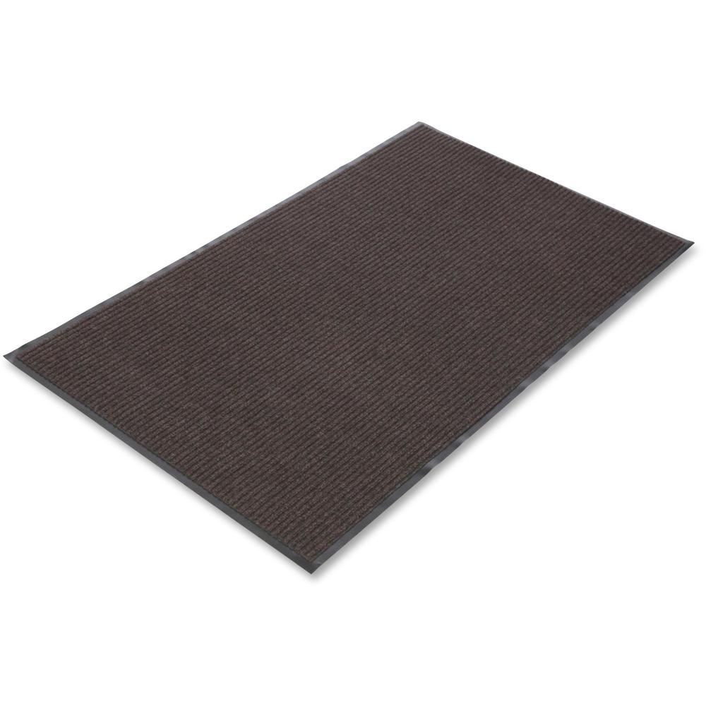 Crown Mats Needle-rib Wiper/Scraper Mat - Indoor - 60" Length x 36" Width x 0.313" Thickness - Rectangular - Polyethylene Terephthalate (PET), Polypropylene, Vinyl - Brown - 1Each. Picture 1