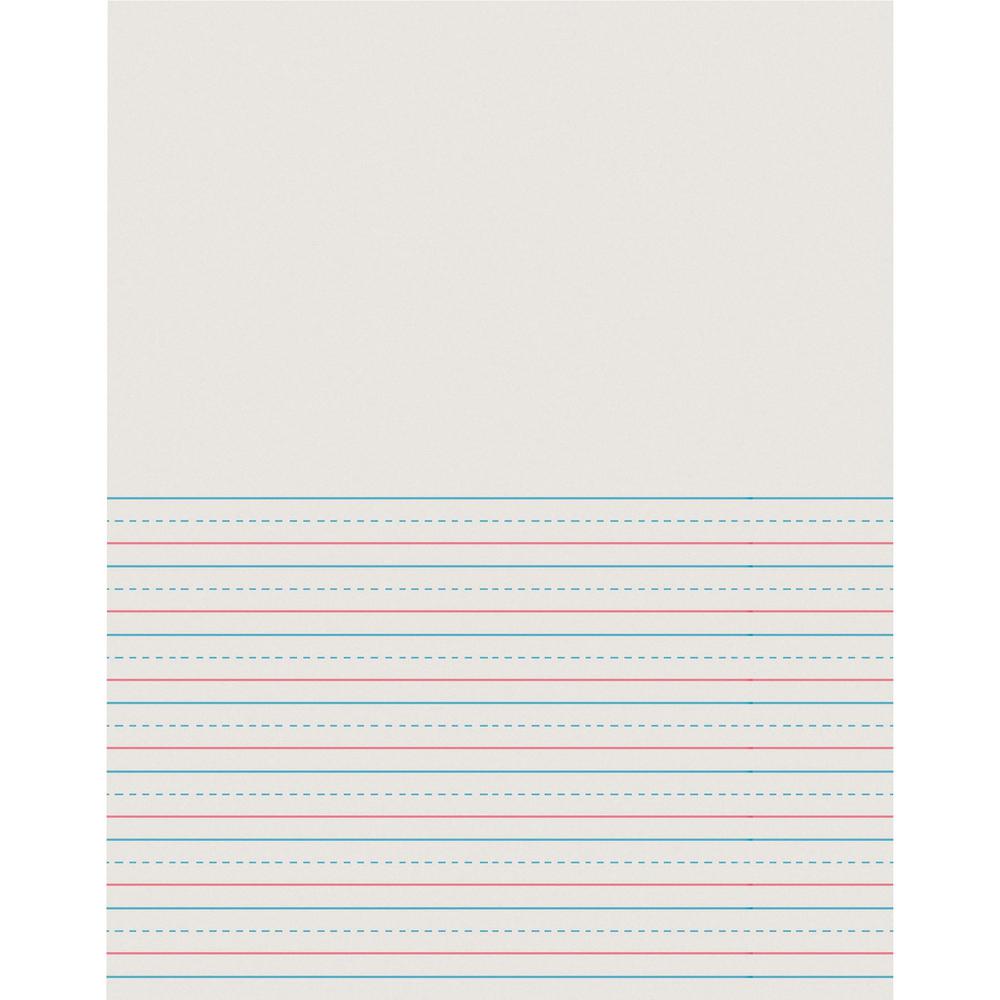 Pacon Newsprint Handwriting Paper - Letter - 8 1/2" x 11" Sheet Size - White Binding - 1 Pack. Picture 1