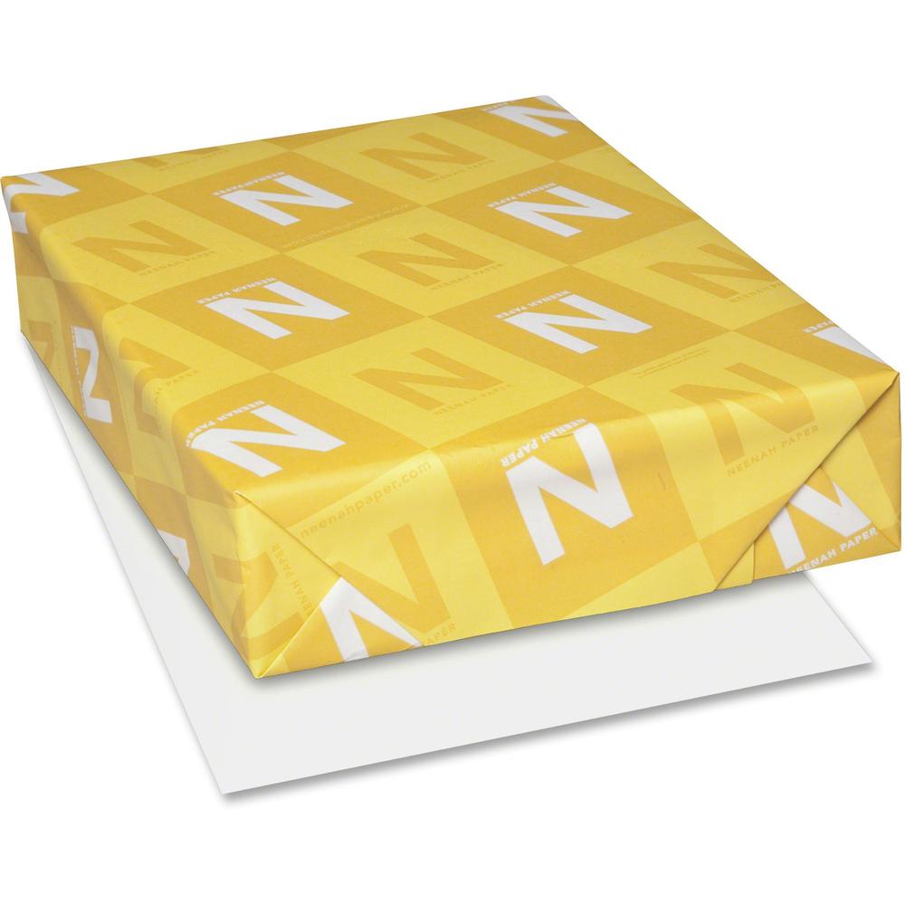 Neenah Capitol Bond Paper - White - 96 Brightness - Letter - 8 1/2" x 11" - 24 lb Basis Weight - Cockle - 500 / Ream - Archival-safe, Watermarked - Bright White. Picture 1