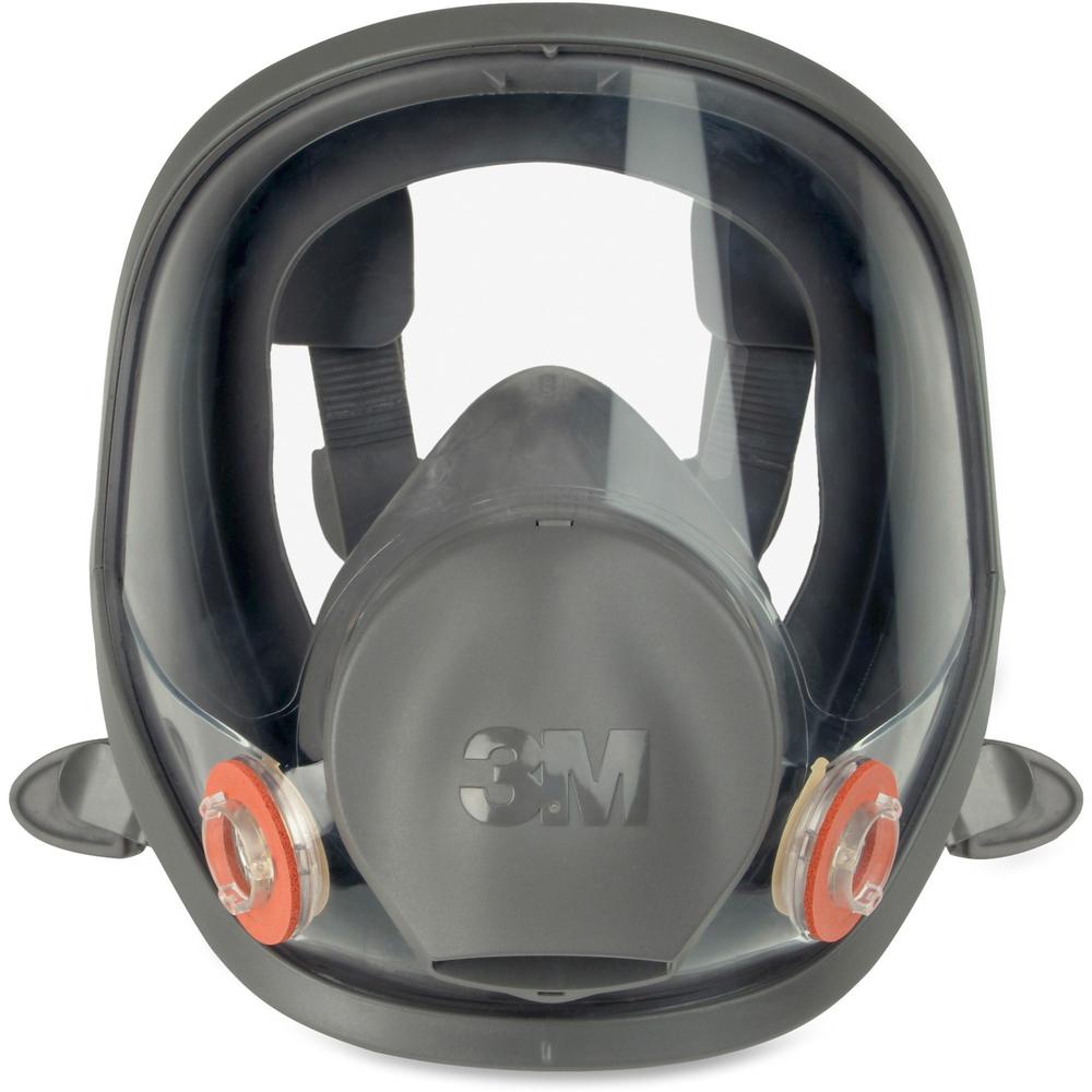 3M 6900 Full Facepiece Reusable Respirator - Particulate, Gases, Vapor, Debris Protection - Thermoplastic Elastomer (TPE), Thermoplastic Elastomer (TPE) - Black, Gray - Lightweight, Comfortable, Lens,. Picture 1