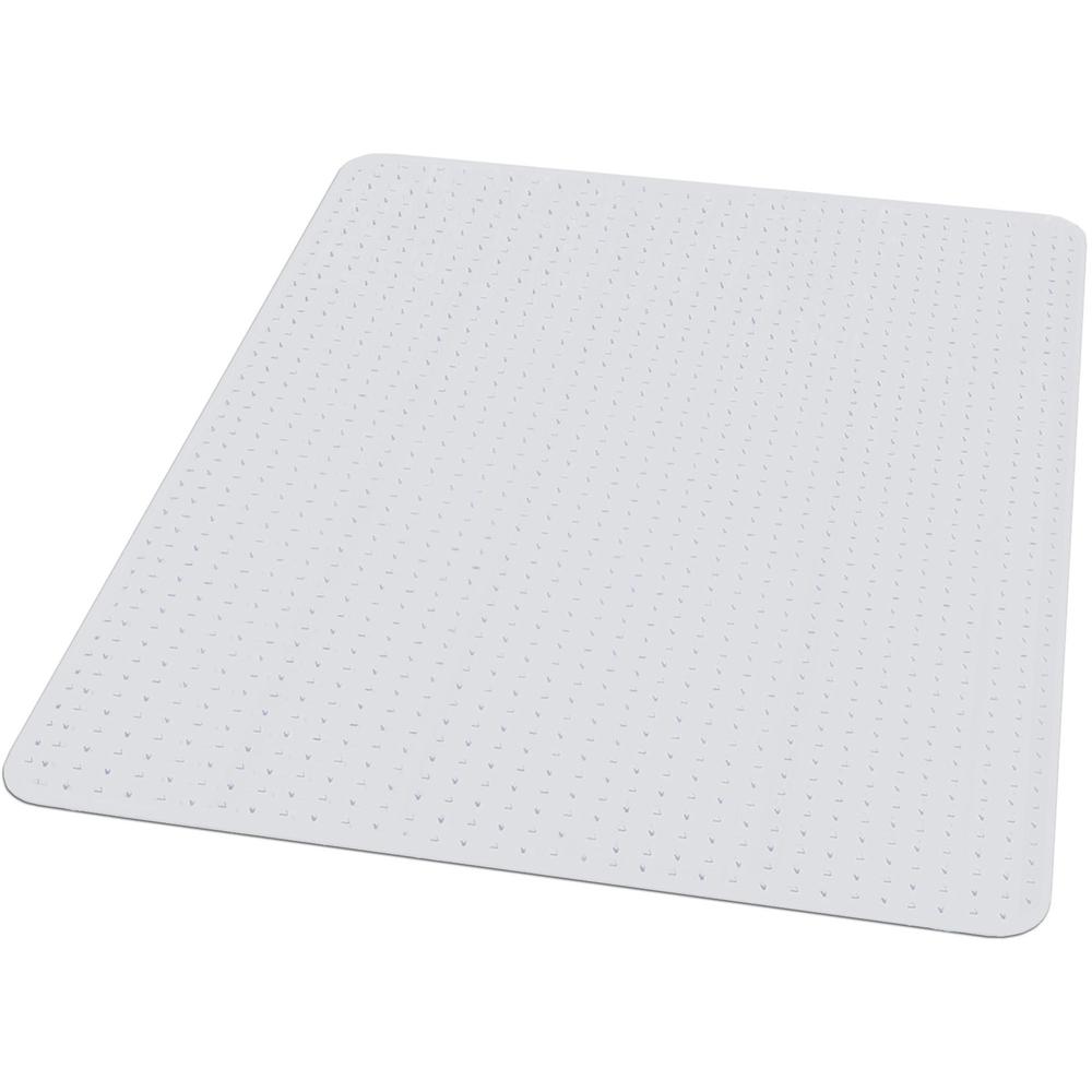 ES ROBBINS EverLife Rectangular Chair Mat - Pile Carpet - 60" Length x 46" Width x 0.38" Thickness - Rectangle - Vinyl - Clear. Picture 1