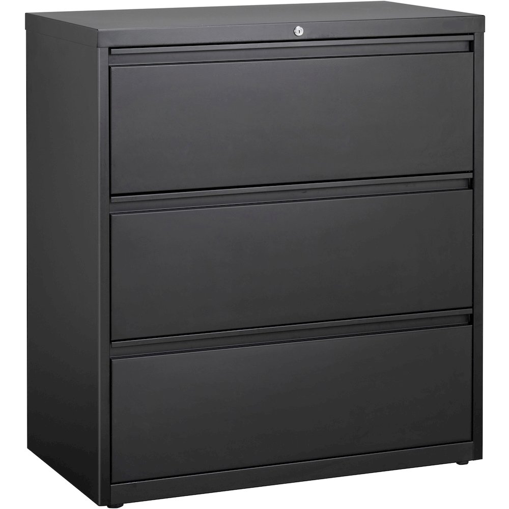 Lorell Fortress Series Lateral File - 36" Width x 18.6" Depth x 40.3" Height - 3 x Drawer(s) for File - Letter, Legal, A4 - Lateral - Locking Drawer, Magnetic Label Holder, Ball-bearing Suspension, Le. Picture 1