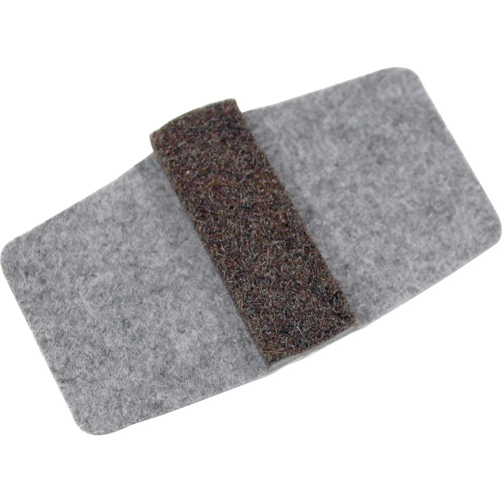 Lorell Wraparound Floor Savers - Gray - Vinyl - 16/Pack. Picture 1