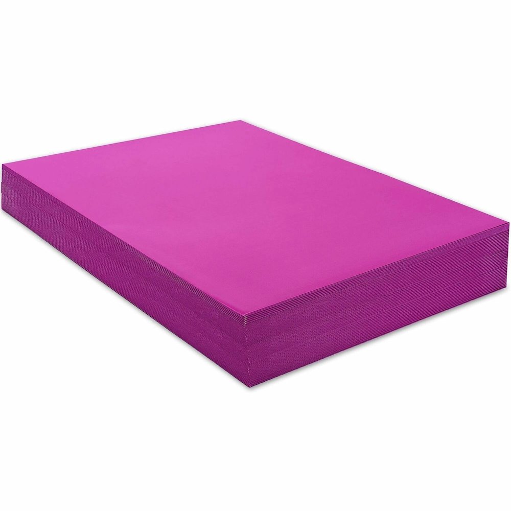 Business Source Letter No Pocket Folder - 8 1/2" x 11" - 100 Sheets Capacity - 2 Internal Pocket - Card Paper - Purple - Durable, Laminated, Die-cut - 1 Box. Picture 1