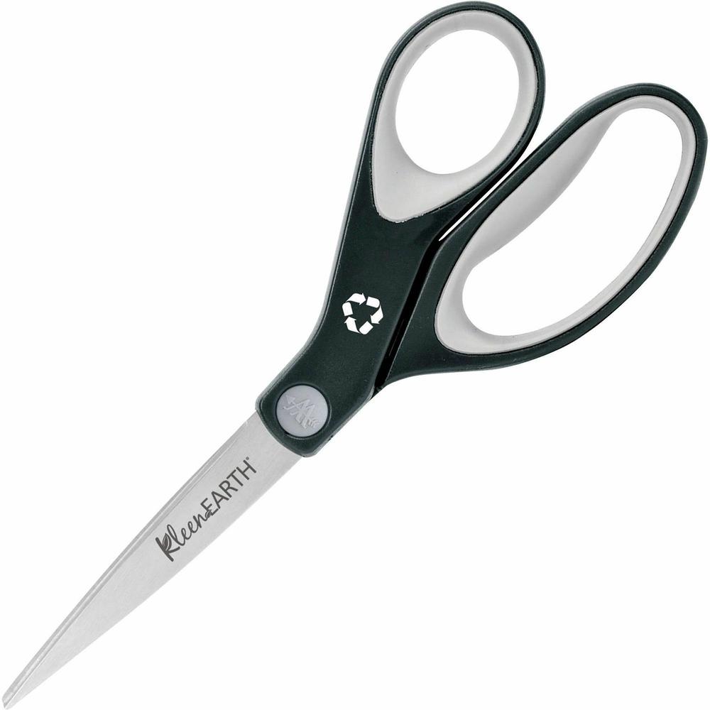 Westcott 8" KleenEarth Soft Handle Scissors - 8" Overall Length - Straight-left/right - Stainless Steel - Black - 1 Each. Picture 1