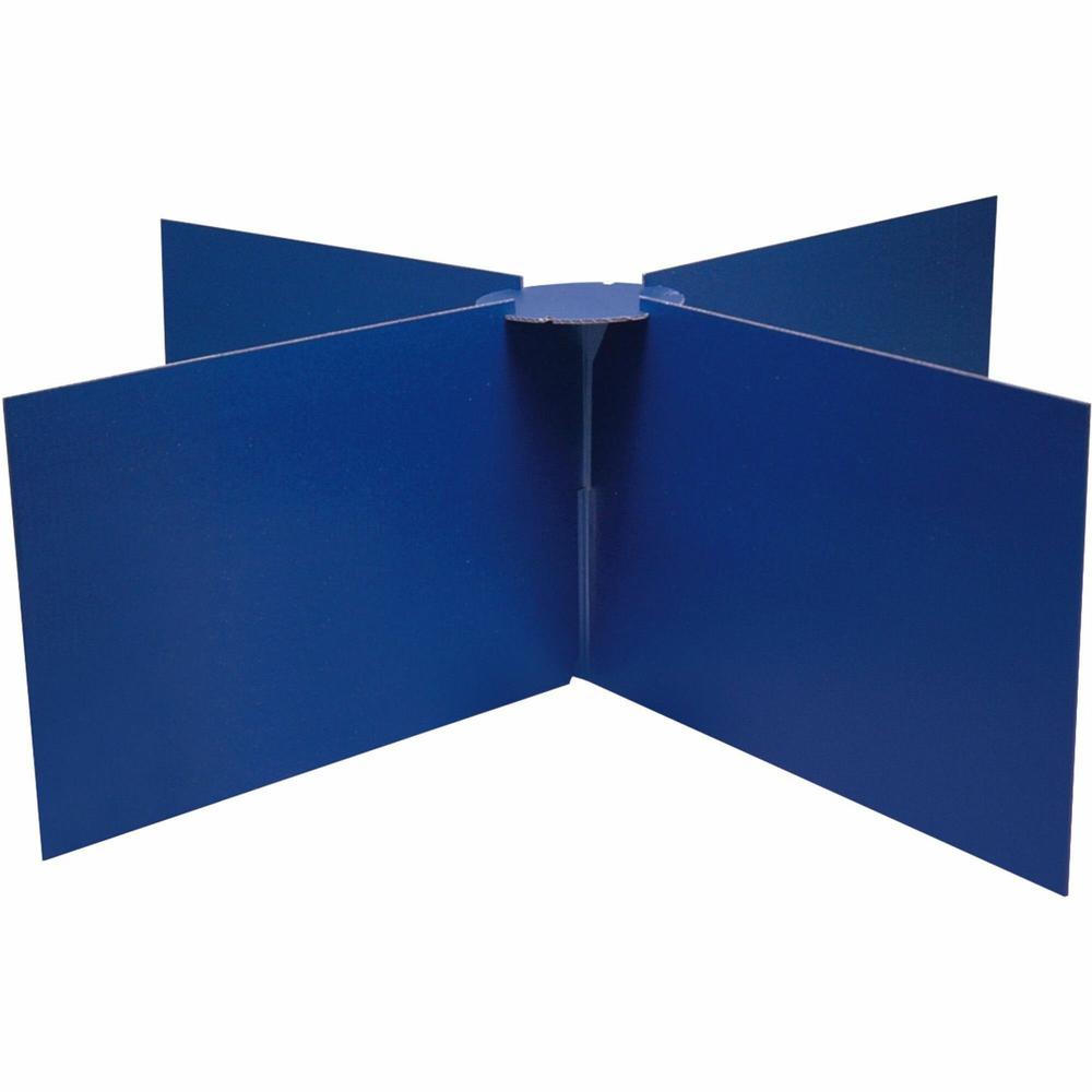 Pacon Round Table Privacy Board - 48" Diameter x 14" Height - 1 Each - Blue. Picture 1