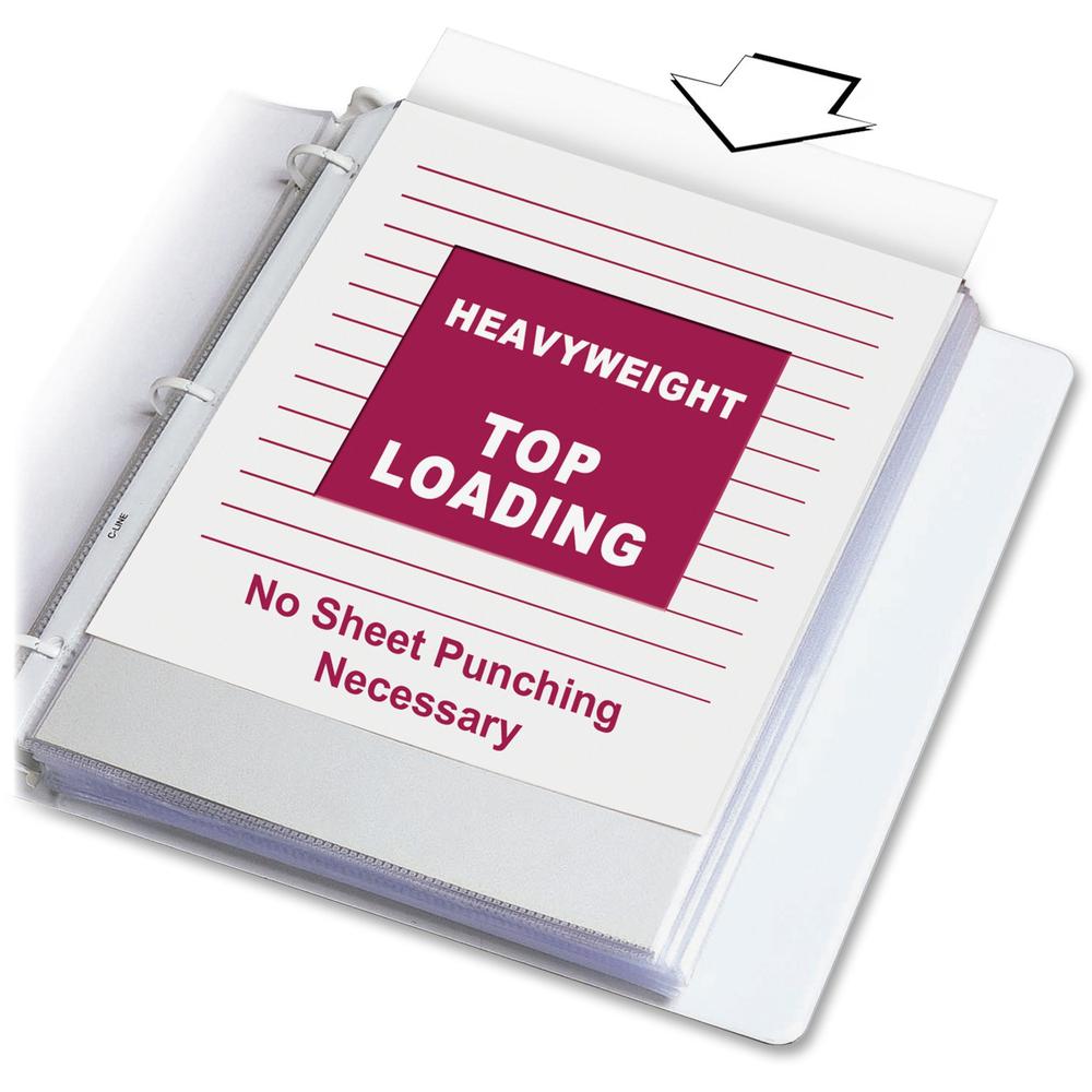 C-Line Heavyweight Poly Sheet Protectors - Clear, Top Loading, 11 x 8-1/2, 100/BX, 62023. Picture 1