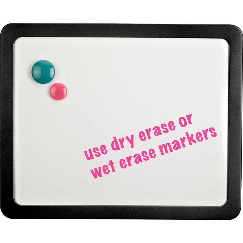 Lorell Magnetic Dry-erase Board - 15.9" (1.3 ft) Width x 12.9" (1.1 ft) Height - Black Frame - Magnetic - 1 Each. Picture 1
