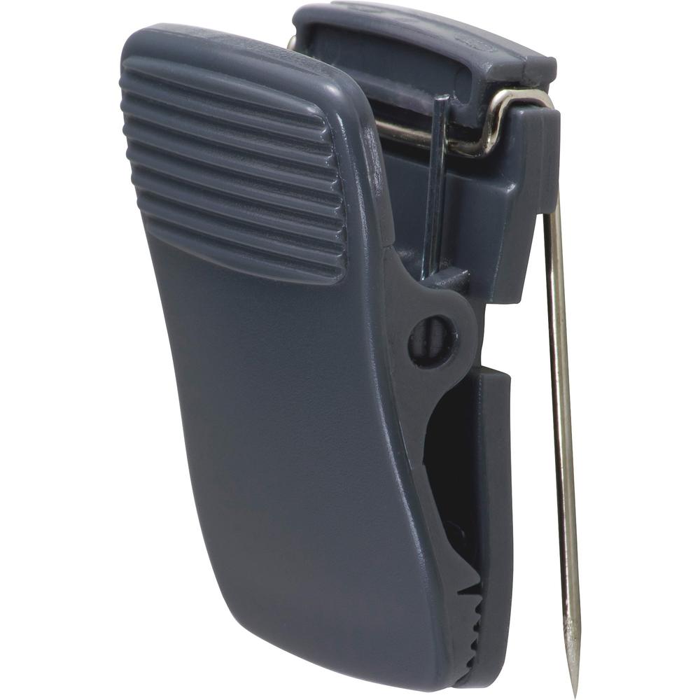 Lorell Cubicle Clips - 24 / Box - Black - Plastic. Picture 1