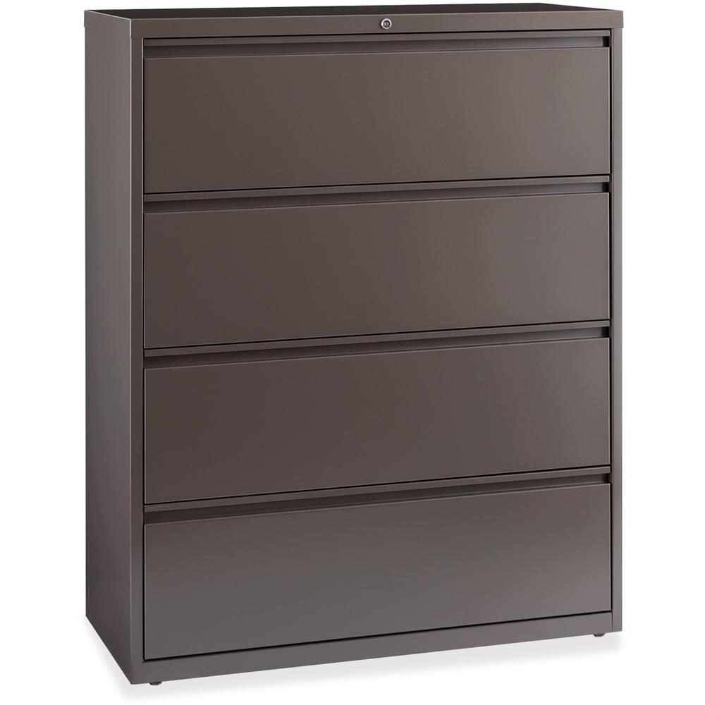 Lorell Fortress Series Lateral File - 42" Width x 18.6" Depth x 52.5" Height - 4 x Drawer(s) for File - Letter, Legal, A4 - Lateral - Magnetic Label Holder, Ball Bearing Slide, Ball-bearing Suspension. Picture 1