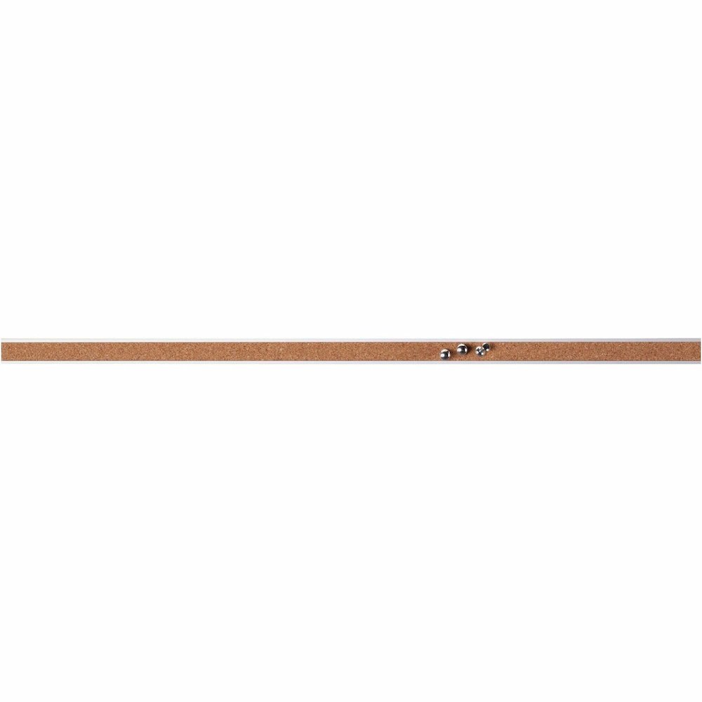 Lorell Cork Strip Bulletin Bar - 24" Board Width - Cork Surface - Self-healing, Fade Resistant, Self-sealing - Anodized Aluminum Frame - 1 Each. Picture 1
