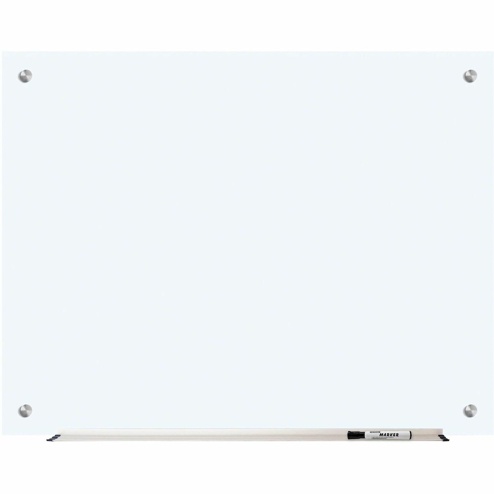 Lorell Dry-Erase Glass Board - 48" (4 ft) Width x 36" (3 ft) Height - Frost Glass Surface - Rectangle - Stain Resistant, Ghost Resistant - Assembly Required - 1 Each. Picture 1