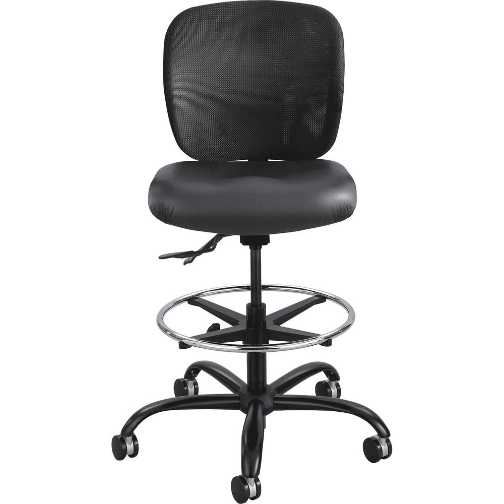 Safco Vue Heavy-duty Stool - Baltic Vinyl Seat - Baltic Nylon Back - 5-star Base - Baltic - 1 Each. Picture 1
