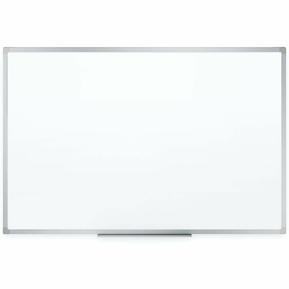 Mead Basic Dry-Erase Board - 72.6" (6.1 ft) Width x 48.6" (4.1 ft) Height - White Melamine Surface - Silver Aluminum Frame - Durable, Marker Tray - 1 Each. Picture 1