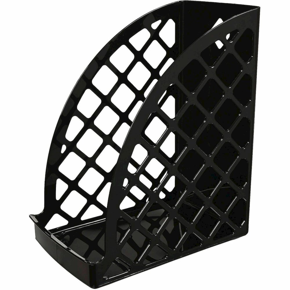 Deflecto Sustainable Office Magazine File - Black - 1 Each. Picture 1