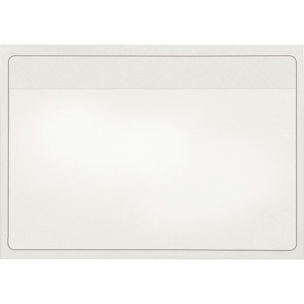 Cardinal Self-Adhesive Polypropylene Pockets - 3.6" Height x 5.3" Width - 100 mil Thickness - 1 x Card Capacity - 5" x 3" Sheet - Ring Binder - Rectangular - Clear - Polypropylene - 100 / Box. Picture 1